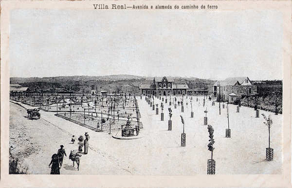 SN - Avenida e Alameda do caminho de ferro - Editor Phototypia "A.Pinheiro", Guies - Dim. 141x91 mm - Col. A. Monge da Silva