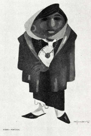 N.º 1 – Tricana de Aveiro do séc. XIX - Edição da Comissão Municipal de Turismo de Aveiro - Col. Zé Penicheiro 1974 - Dimensões: 10,4x15 cm - Col. HJCO. In: «Postais Ilustrados» do espaço «Aveiro e Cultura». (Clicar na imagem para ver o original a cores)