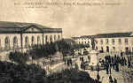 N. 1735 - PORTUGAL AVEIRO Praa da Repblica, Liceu e monumento a Jos Estvam - Editor Alberto Malva, R. Madalena, 23 Lisboa - SD - Dim 13,5x8,5 cm - Col FMSarmento (circulado em 5-6-1917).
