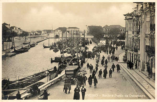 S/N - AVEIRO Rocio e Ponte da Dobadoura - Edio de Souto Ratolla, Aveiro - SD - Dim 14x9,2 cm. (Circulado em 8-10-1924)- Col FMSarmento.