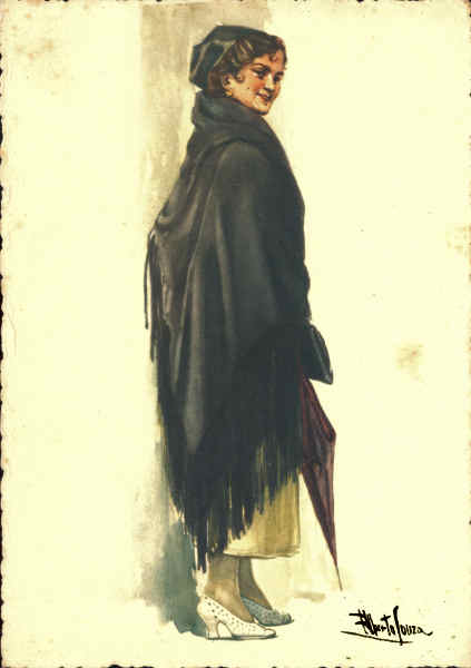 N. 1401 - Portugal Costume Aveiro - Alberto Souza - SD - Dimenses 14,8x10,5 cm. - Col.  FMSarmento.