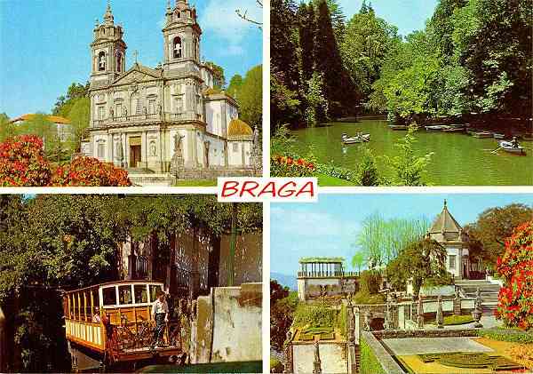 N. 259 - Braga-Aspectos do Bom Jesus - Edies Lusocolor, Arcos de Valdevez - S/D - Dimenses: 15x10,5 cm. - Col. Manuel Bia (Dcada de 1970).