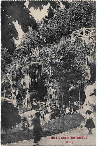 SN - BOM JESUS DO MONTE-Gruta - Editor no indicado - SD - Dim. 8,9x13,8 cm. - Col. Jaime da Silva (Circulado em 1921).