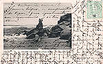 S/N - Portugal-Caldas da Rainha Praia da Foz - Editor Cabeleireiro de Lisboa, Praa Maria Pia n12 - Editado 1903 - Dimenses: 14,3x9 cm. - Col. Miguel Chaby (Circulado em 1905)