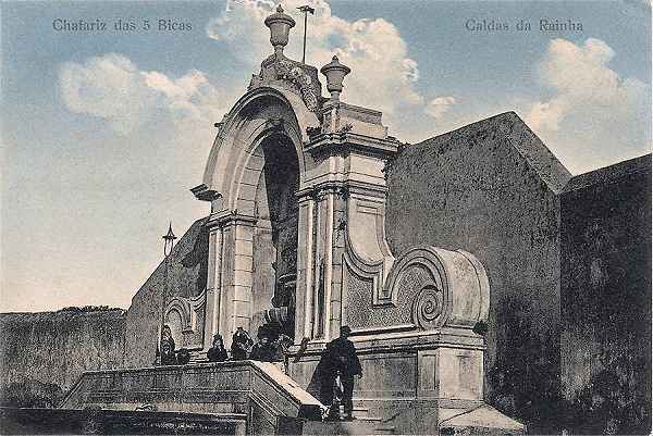 S/N - Caldas da Rainha - Portugal - Chafariz das 5 Bicas - Editor Ourivesaria Portuense (1911) - Dimenses: 13,9x9,3 cm. - Col. Miguel Chaby.