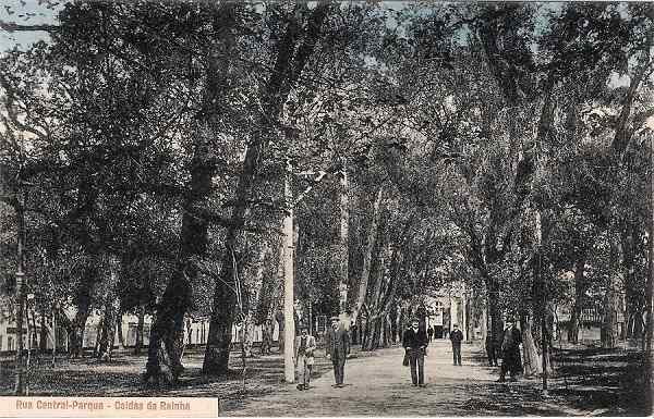 S/N - Caldas da Rainha-Portugal - Rua Central do Parque - Editor Ourivesaria Portuense (1911) - Dimenses: 13,9x8,7 cm. - Col. Miguel Chaby.