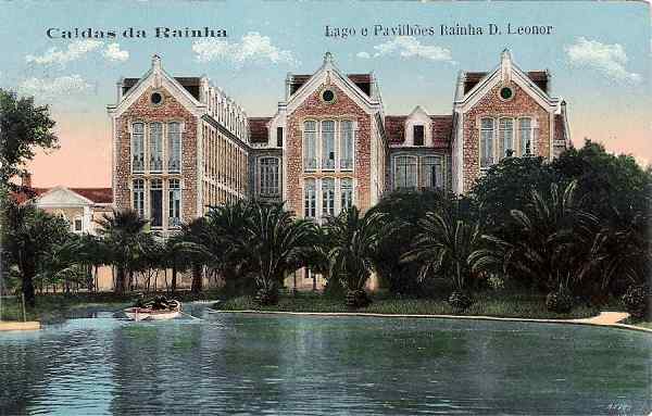 S/N - Caldas da Rainha-Portugal Lago e Pavilhes da Rainha D. Leonor - Editor Novo Salo  de Barbear, 1911 - Dimenses: 13,8x9 cm. - Col. Miguel Chaby.