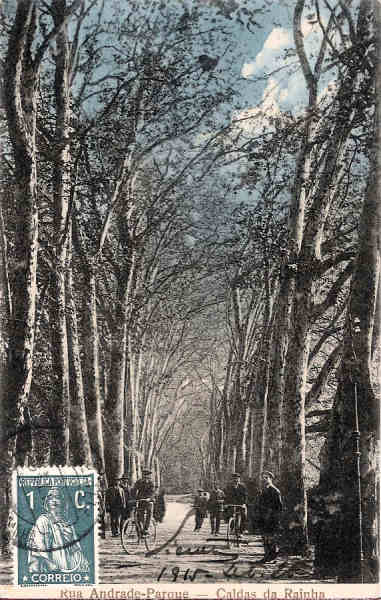 S/N - Portugal-Caldas da Rainha Rua Andrade-Parque - Editor Ourivesaria Portuense - Editado em 1911 - Dimenses: 9x14 cm. - Col. Miguel Chaby.