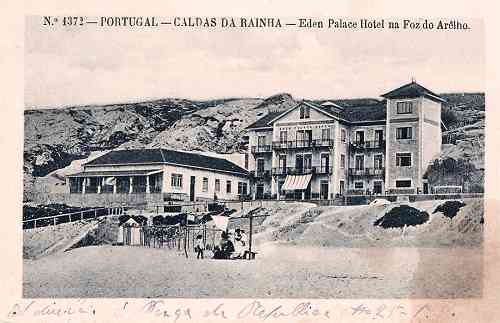 N. 1372 - Portugal - Caldas da Rainha - den Palace Hotel na Foz do Arlho - Editor Alberto Malva - Circulado em 1912 - Dimenses: 14x9 cm. - Col. Miguel Chaby.