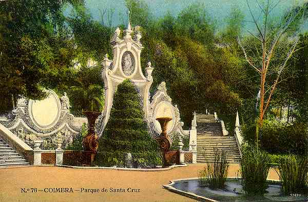 N. 76 - Coimbra: Parque de Santa Cruz - Edio da Havaneza Central, R. Visconde da Luz, 2 a 6-Coimbra - S/D - Dimenses: 13,6x9 cm. - Col. Aurlio Dinis Marta.
