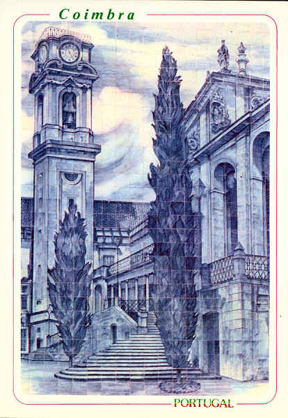 N. 3809 - COIMBRA Portugal Painel de azulejos mostrando a Universidade existente prximo do Mercado Municipal - Edio ncora, Lisboa - S/D - Dimenses: 15x10,3 cm. - Col. Ftima Bia.