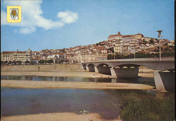 N. 136 - Coimbra. (Portugal) Ponte de Santa Clara e vista parcial - Ed. LIFER, Porto - SD - Dim. 14,8x10,4 cm. - Col. Graa Maia.