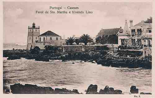 S/N - Portugal - Cascaes Farol de Sta. Martha e Vivenda Lino - Dimenses: 13,9x9 cm. - Col. Miguel Chaby.