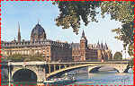 N 1039 - Paris. O Sena e o Palcio da Justia (1) - Edit Andr Laconte,Paris - Adquirido em 1968 - Dim. 13,7x8,7 cm - Col. Amlcar Monge da Silva