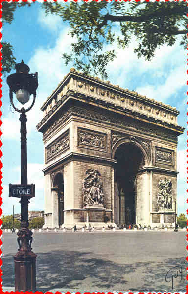 N 1070 - Paris. Arco do Triunfo (1) - Edit Andr Laconte,Paris - Adquirido em 1968 - Dim. 13,7x8,7 cm - Col. Amlcar Monge da Silva