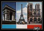 L'Arc de Triomphe; la Tour Eiffel; Notre-Dame - Photos X - Ed. Image' In Editions - CS 75101-0-0285 - Dimenses: 14,8x10,4 cm. - Col. HJCO (1980).