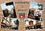 N. 23 - Le Sacr-Coeur; Le Sacr-Coeur vu de la Place du Tertre; Place du Tertre et le Sacr-Coeur; Le Moulin Rouge - Col. Messager - Dimenses: 15x10,4 cm. - Col. HJCO (1967).