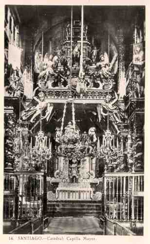 14.Santiago - Catedral: Capilla Mayor - Dimenses: 9x14,2 cm - Col. Henrique de Oliveira. 