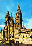 N. 2.074 - SANTIAGO DE COMPOSTELA - Catedral, Fachada del Obradoiro. Siglo XVIII - Ediciones ARRIBAS CASA FUNDADA EN 1905- Zaragoza - SD - Dim. 10,5x15 cm - Col. Manuel Bia (1974)