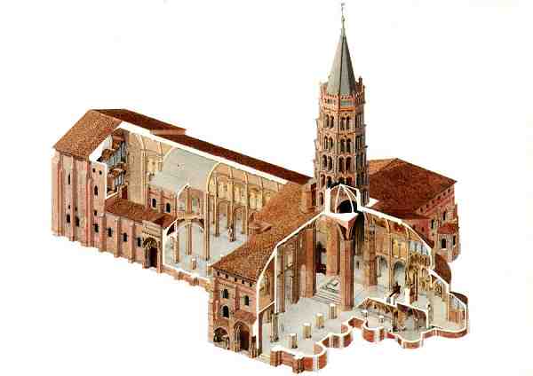 S/N. - 1996 L'ANNE SAINT-SERNIN - De briques et pierres. Une basiloique dans la ville - Association du neuvime centenaire de Saint-Sernin - Dimenses: 14,8x10,5 cm. - Col. HJCO (1996).