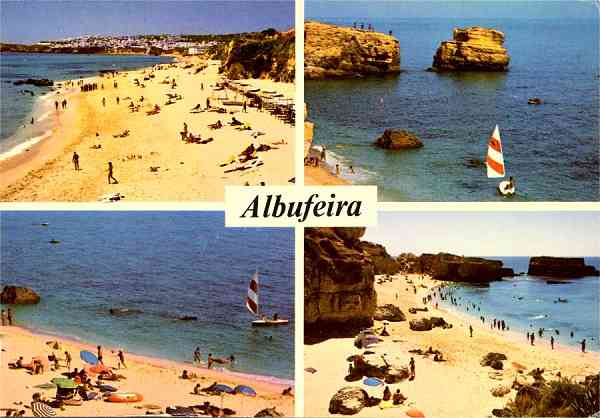 N 1523 - Albufeira-Algarve - Edio FOTO-VISTA, Apartado 1, 8401 Lagoa Codex, Algarve, tel. (082) 57385 - S/D - Dimenses: 14,6x10,2 cm. - Col. Graa Maia.