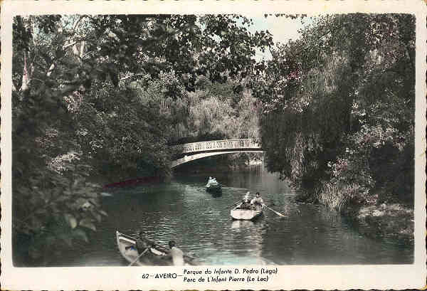 N. 62 - AVEIRO - Parque do Infante D. Pedro (lago) - Edio da Comisso Municipal de Turismo de Aveiro - S/D - Dimenses: 14,7x10 cm. -Col. nio Semedo.