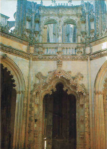 N. 108 - MOSTEIRO DA BATALHA - Capela Imperfeita-Aparato interior do portal - Ed. L.U.L. - S/D Dim: 10,5x15cm - Col. Manuel Bia (Dcada de 1960)