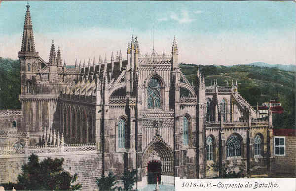N. 1018 - Convento da Batalha - Edio B.P. - Dim. 189x90 mm - Col. A. Monge da Silva (c. 1906)