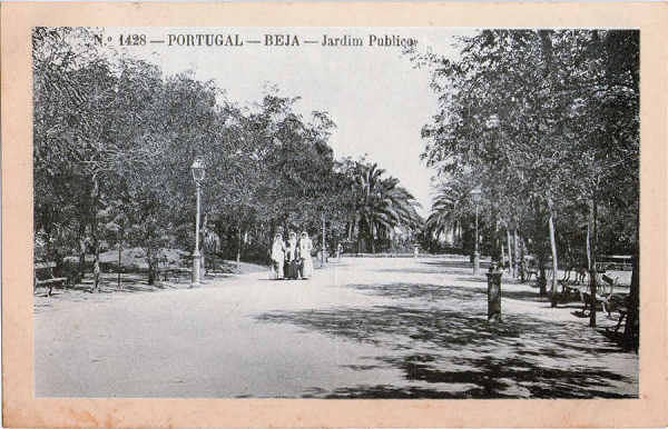 N 1428 - Jardim pblico - Edio A. Malva, Rua da Madalena, 23, Lisboa - Dim. 140x90 mm - Col. A. Monge da Silva. (adquirido em 1909)