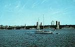 West Boston Bridge Over The Charles River Boston - Mass, 1966 - Dimenses 13,9x8,9 cm - Col. M. F. Silva