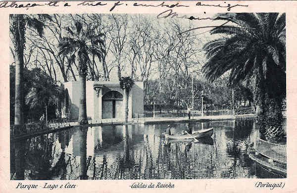 S/N - Portugal Caldas da Rainha Lago e  Caes - Editor Vale e C (Editado em 1921) - Dimenses: 14x9 cm. - Col. Miguel Chaby