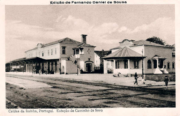 S/N - Portugal-Caldas da Rainha-Estao de caminho de ferro - Editor Fernando Daniel de Sousa (Editado em 1927) - Dimenses: 14x9 cm. - Col. Miguel Chaby