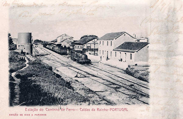 S/N - Portugal-Caldas da Rainha-Estao de caminho de ferro - Editor Fernando Daniel de Sousa (Editado em 1907) - Dimenses: 14x9 cm. - Col. Miguel Chaby