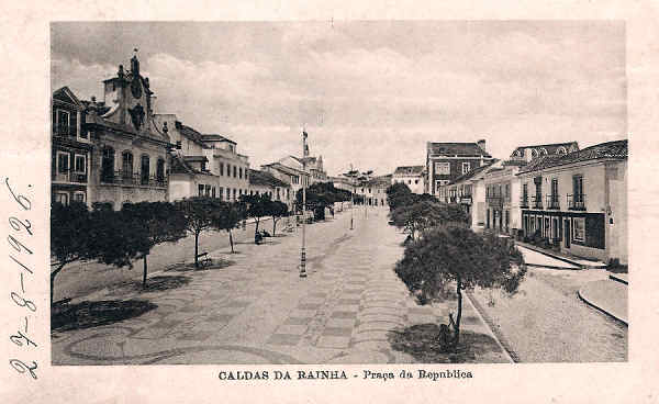 S/N - Portugal Caldas da Rainha Praa da Republica - Editor Alberto Malva (Editado em 1924) - Dimenses: 9x14 cm. - Col. Miguel Chaby