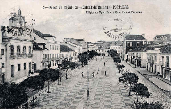 N. 2 - Portugal Caldas da Rainha Praa D. Maria Pia - Editor Dias e Paramos (Editado em 1906) - Dimenses: 9x14 cm. - Col. Miguel Chaby