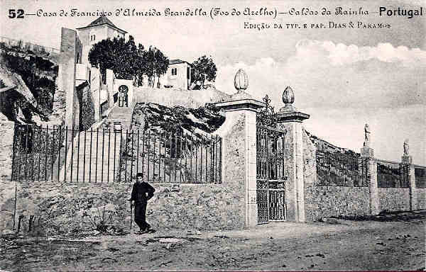 N. 52 - Portugal Caldas da Rainha Foz do Arelho_Chalet de Francisco Almeida Grandella_Editor Dias e Paramos (Editado 1906) - Dimenses: 9x14 cm. - Col. M. Chaby