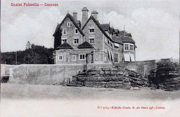 N 1084 - Chalet Palmela, Cascaes - Edio Costa, Rua do Ouro 295, Lisboa - Dim. 139x91 mm - Col. A. Monge da Silva (c. 1905)