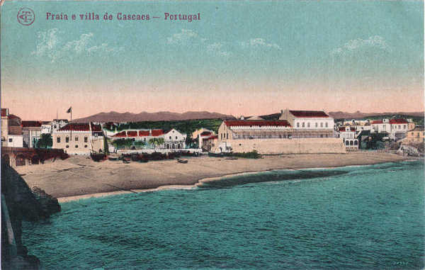 N 1787 - Praia e Villa de Cascaes - Edio Costa, Rua do Ouro 295, Lisboa - Dim. 139x88 mm - Col. A. Monge da Silva (c. 1905)