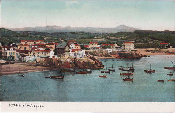 N 1034 - Praia e Villa de Cascaes - Edio B.P. - Dim. 138x88 mm - Col. A. Monge da Silva (c. 1905)