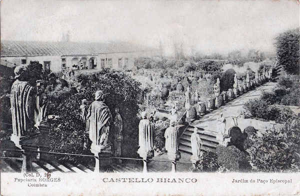 Coleco D, N 26 - Jardim do Pao Episcopal - Ed. Papelaria Borges, Coimbra - Dim. 138x90 mm - Col. A. Monge da Silva (cerca de 1912)