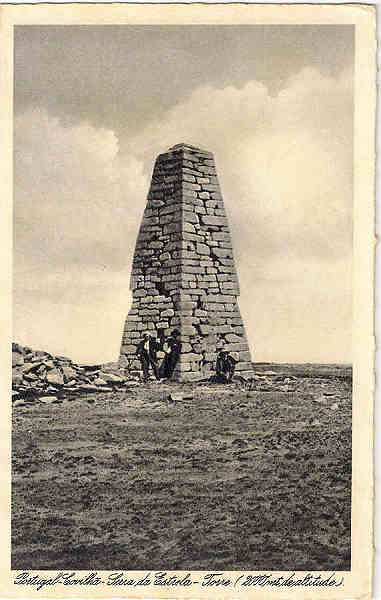SN - Portugal. Covilh - Serra da Estrela-Torre (2000 mt de altitude) - Edio da Comisso de Iniciativa da Covilh - made in Germany - SD - Dim. 9x14 cm.  - Col. Jaime da Silva (Circulado em 1945).