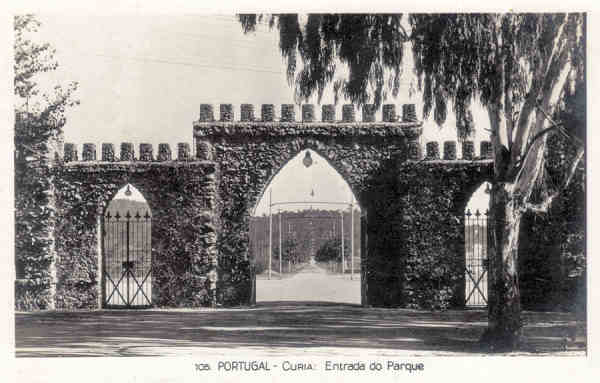 N 105 - PORTUGAL - Curia Entrada do Parque - Edit. Alexandre d'Almeida - Dim. 13,9X9,0 cm - Col. A. Simes (103-1).