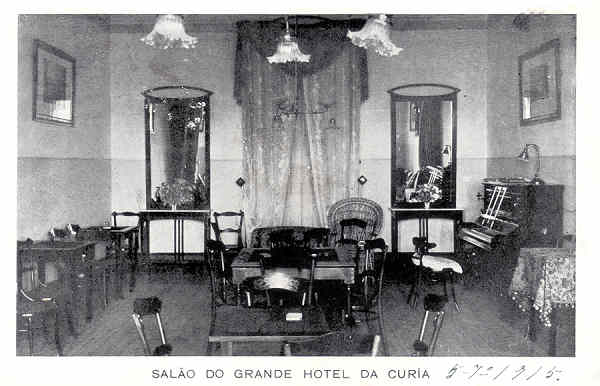 SN - Salo do Grande Hotel da Curia - E. Grande Hotel da Curia - Dim. 14,3x9,1 cm - Circ. 7-1915 - Col. A. Simes (119).