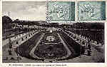 N 70 - PORTUGAL - CURIA. Um trecho do Jardim do Palace Hotel - Ed. Alexandre d'Almeida, LISBOA - 14,1x9,0 cm - Circ. IV-1943 - Col. A. Simes (265).