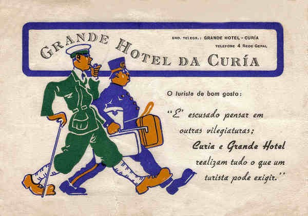 SN - Grande Hotel da Curia - Ed. Grande Hotel da Curia - Dim.14,8x10,4 cm - Circ. 8-1956 - Col. A. Simes 