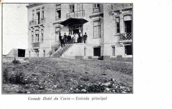 SN - Grande Hotel da Curia - Entrada principal - Typ. A Editora - Dim. 14,3x9,2 cm - Col. A. Simes (031).