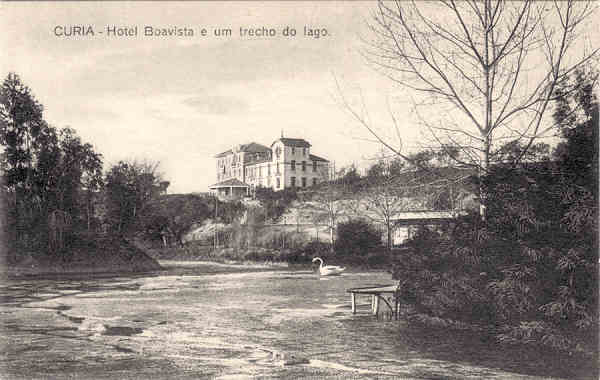 SN - CURIA - Hotel Boavista e um trecho do lago - Editor no indicado - Dim.13,8x8,7 cm - Col. A. Simes (060)