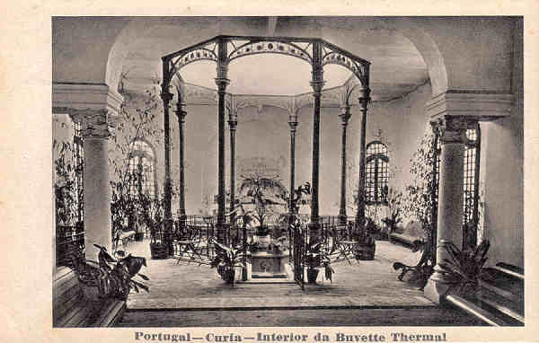 SN -  Portugal - Curia - Interior da Buvette Thermal - Edicao do Palace Hotel da Curia - Portugal  - Dimens. 13,8x8,7 cm - Col. A Simoes (241).