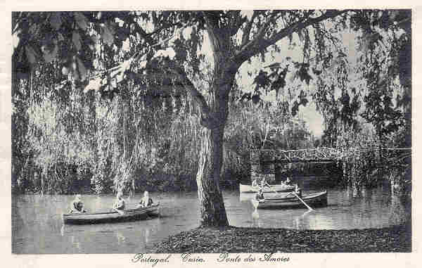 SN - Portugal. Curia. Ponte dos Amores - Ed. Bazar Soares - Porto - ( foto Soares Leitao - Curia ) - Dim. 14,0x8,9 cm - Circul. 1927 - Col. A. Simes (164 - 1).