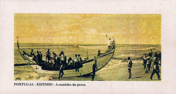 SN - Portugal. Espinho - A caminho da pesca - Editor Violeta Primorosa-Espinho - Dim. 7,7x14 cm - Col. Miguel Chaby